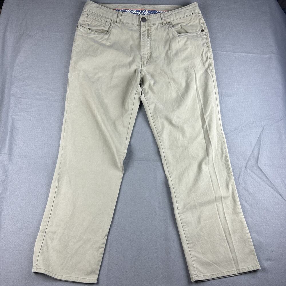Tommy Bahama Hawaiian Khaki Chino Pants Cotton Tencel Stretch Mens Sz 35x30 - Picture 2 of 16
